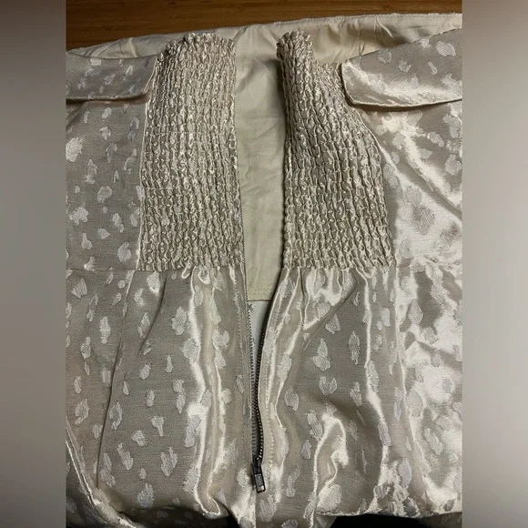 NWT Reformation- Ciaran Mini Dress in Ivory Brocade. Size 10 - Picture 10 of 10